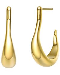 Rachel Glauber - 14k Plated Open Hoops - Lyst