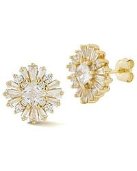 Glaze Jewelry - 14K Plated Cz Cluster Earrings - Lyst