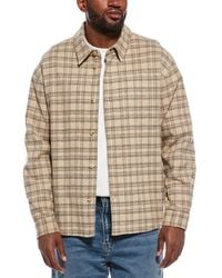 FRAME - Wool-Blend Plaid Overshirt - Lyst
