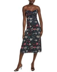 Rene Ruiz - Sweetheart Embroidered Tulle Midi Dress - Lyst