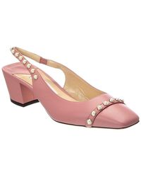 Jimmy Choo - Hya 45 Leather Slingback Pump - Lyst