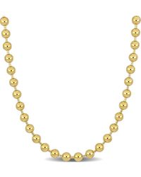 Italian Gold - 14k Ball Bead Necklace - Lyst