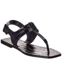 Christian Louboutin - Croc-Embossed Leather Sandal - Lyst