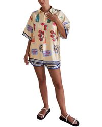 CAMILA BLANCO - 2Pc Shirt & Short Set - Lyst