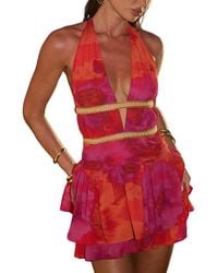LOEY - Solid Mini Dress - Lyst