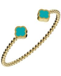 Gabi Rielle - 14K Over Turquiose Cuff Bracelet - Lyst