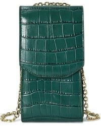 Tiffany & Fred Paris - Compact Croc-Embossed Leather Crossbody - Lyst