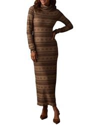 The Normal Brand - Reverse Fair Isle Maxi Dress - Lyst