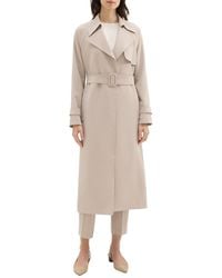 Theory - Oaklane Modern Crepe Trench Coat - Lyst