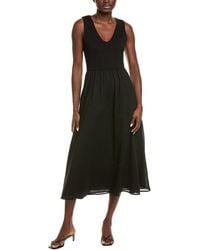 ATM - Mixed Media Midi Dress - Lyst