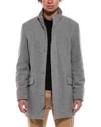Cole Haan - Signature Stand Collar Wool-Blend Bomber Coat - Lyst