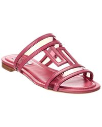 Tod's - Leather & Vinyl Sandal - Lyst