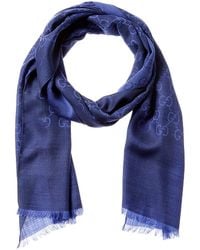 Gucci - Logo Small Jacquard Wool & Silk-blend Scarf - Lyst
