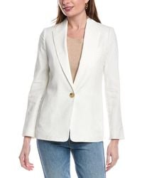 Vince - Single-Breasted Linen-Blend Blazer - Lyst