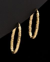 Italian Gold - 14k Oval Hoops - Lyst