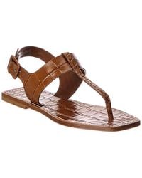 Christian Louboutin - Croc-Embossed Leather Sandal - Lyst