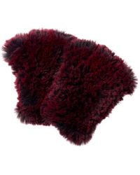 Surell - Faux-fur Knit Fingerless Mittens - Lyst
