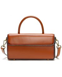 Tiffany & Fred Paris - Smooth & Polished Leather Top Handle Shoulder Bag - Lyst