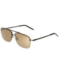 Saint Laurent Unisex Sl417 58mm Sunglasses - Grey