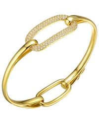Genevive Jewelry - 14k Over Silver Cz Bangle Bracelet - Lyst