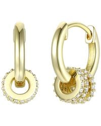 Rachel Glauber - 14k Plated Cz Earrings - Lyst