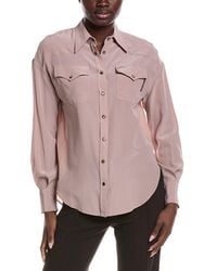 Brunello Cucinelli - Silk Western Shirt - Lyst