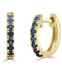 Sabrina Designs - 14K 0.33 Ct. Tw. Sapphire Huggie Earrings - Lyst