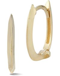 Ember Fine Jewelry - 14k Knife Edge Huggie Earrings - Lyst