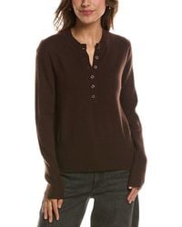 Forte - Crewneck 100% Cashmere Henley - Lyst