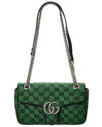 Gucci - GG Marmont Small GG Canvas & Leather Shoulder Bag - Lyst