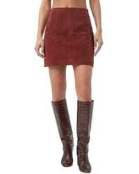 Trina Turk - High Waisted Rico Suede Skirt - Lyst