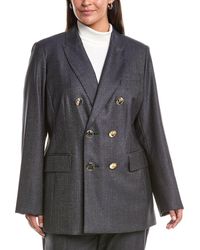 Marina Rinaldi - Plus Talpa Wool & Silk-Blend Blazer - Lyst