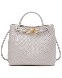 Tiffany & Fred - Paris Woven Leather Top Handle Messenger Bag - Lyst