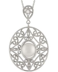Splendid - 10Mm Pearl Cz Pendant - Lyst
