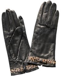 Portolano - Black Silk-lined Leather Gloves - Lyst