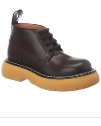 Bottega Veneta - The Bounce Leather Bootie - Lyst