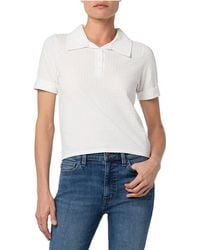 Hudson Jeans - Linen-Blend Crop Polo - Lyst