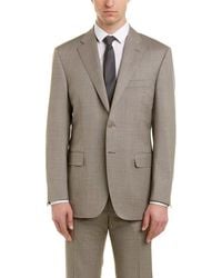 Canali 2pc Wool Suit With Flat Plant - Brown