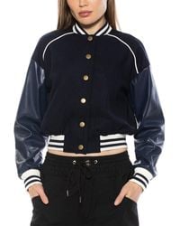 Alexia Admor - Ciela Varsity Bomber Jacket - Lyst