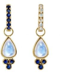 Nina Zhou Jewelry - 14k 4.30 Ct. Tw. Moonstone , Sapphire Hoop Earrings - Lyst