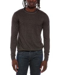 Autumn Cashmere - Italian Crewneck Contrast Outlink Sweater - Lyst