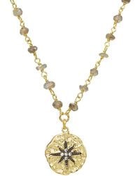 Rachel Reinhardt Jewelry - 14k Vermeil Labradorite Cz Wrap Necklace - Lyst