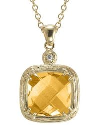 Reiss - Color Collection 14K 3.77 Ct. Tw. Diamond & Citrine Necklace - Lyst