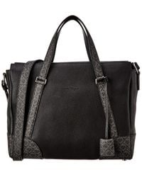 Ferragamo Dynamo Leather Briefcase - Black