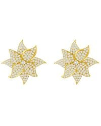 Suzy Levian CZ Jewelry - Suzy Levian Silver Cz Statement Earrings - Lyst