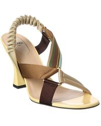 Fendi - Iconic Colibri Patent Sandal - Lyst