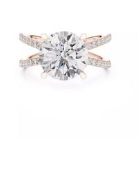 Lab Grown Diamonds - 14K Rose 4.00 Ct. Tw. Lab-Grown Diamond Ring - Lyst