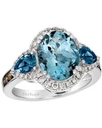 Le Vian - 14K 5.20 Ct. Tw. Diamond & Topaz Cocktail Ring - Lyst