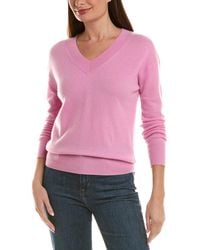 InCashmere - High V-Neck 100% Cashmere Sweater - Lyst