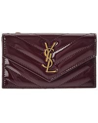 Saint Laurent - Cassandre Patent Card Case - Lyst